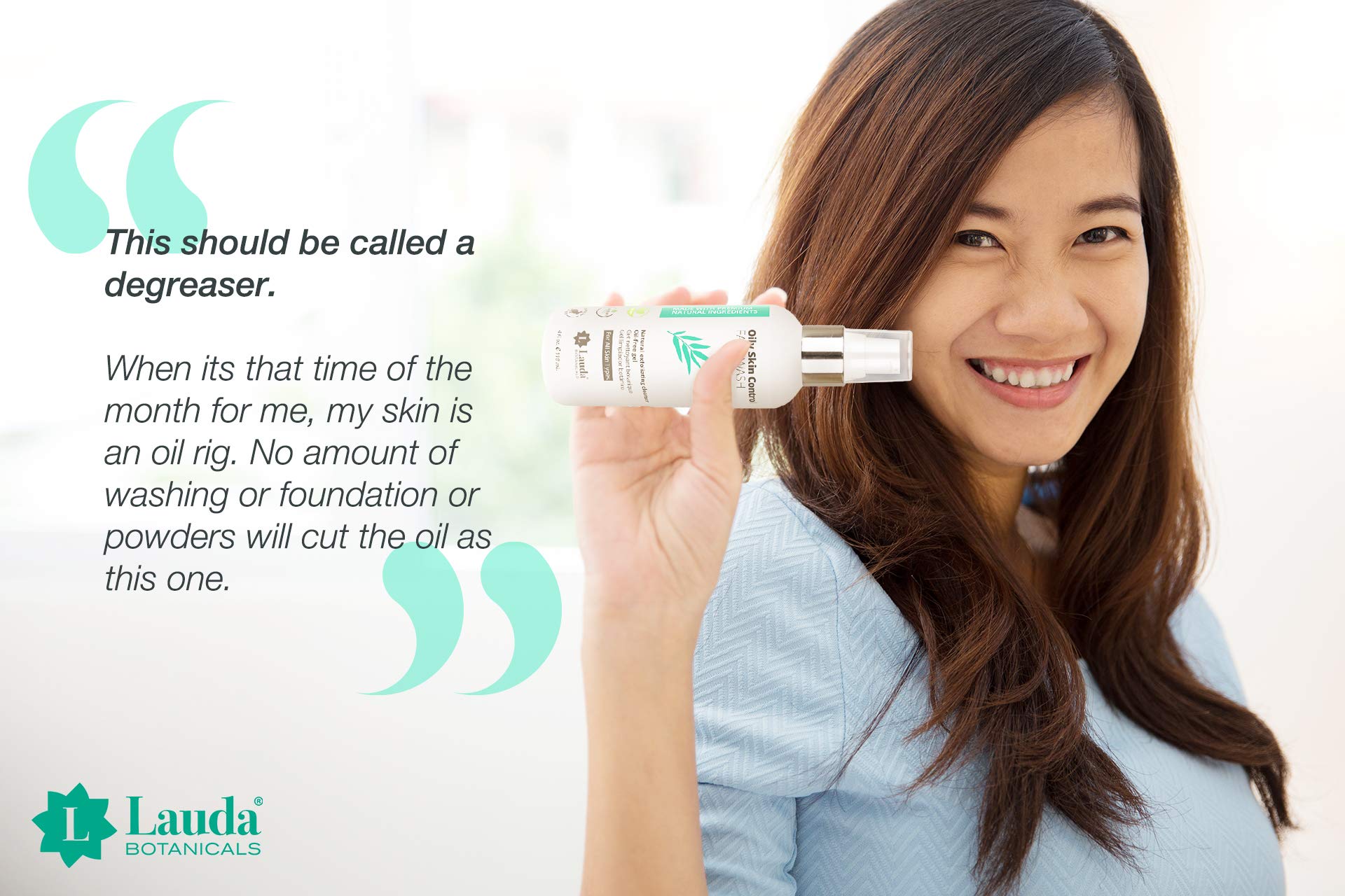 Oil Control Clarifying Face Wash, Oily Skin & Acne Deep Cleansing Face Wash with Natural Botanicals for Soft, Smooth, Clear Skin by Concept Skin Naturals (4 oz)