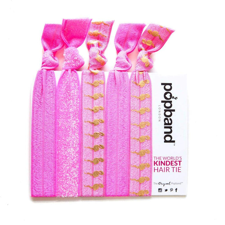 Popband Hair Ties, Flamingo