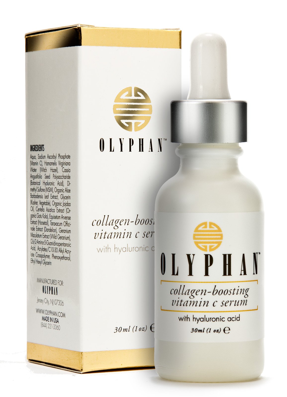 Organic Vitamin C Brightening Serum with Hyaluronic Acid for Face; Natural Anti Aging Facial Serum to Reduce Dark Spots and Wrinkles for Men and Women