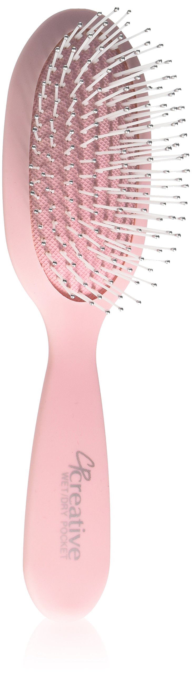 Creative Hair Brushes Wet/Dry Pocket Hair Brush, Pink