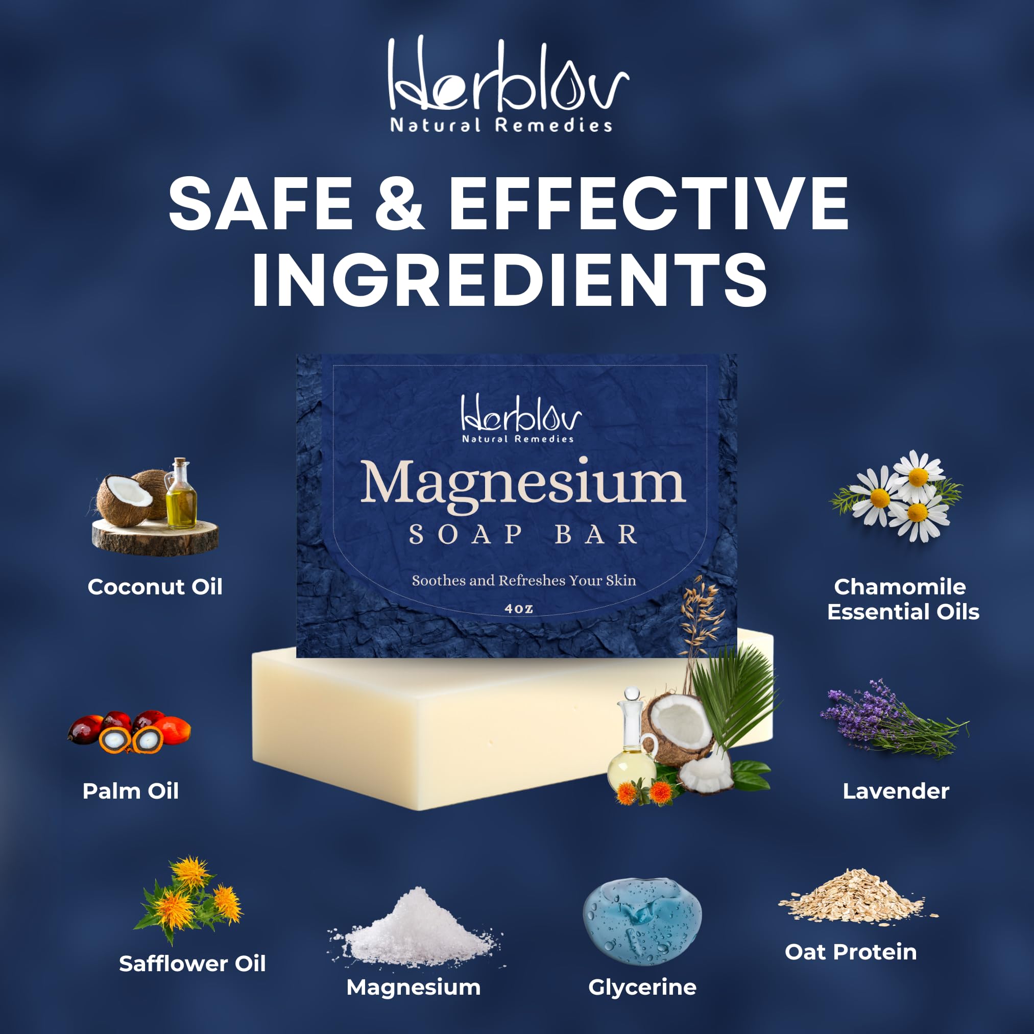 Dead Sea Magnesium Soap Bar – Deep Cleansing, Moisturizing Body Soap for Dry Itchy and All Skin Types – Shower Soap Soothes Muscles and Joints – All-Natural Exfoliating Face and Body Wash Made in USA