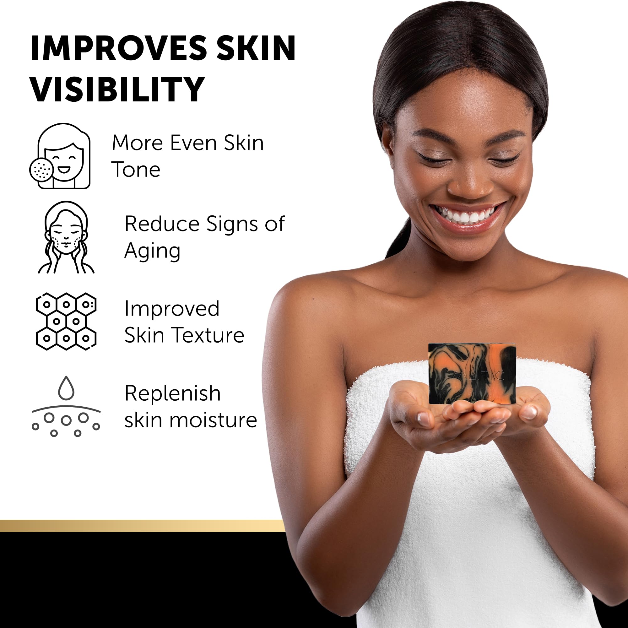 VALITIC Charcoal Kojic Acid Turmeric Black Soap Bar Dark Spot Remover for Body or Face Wash - 2 Pack