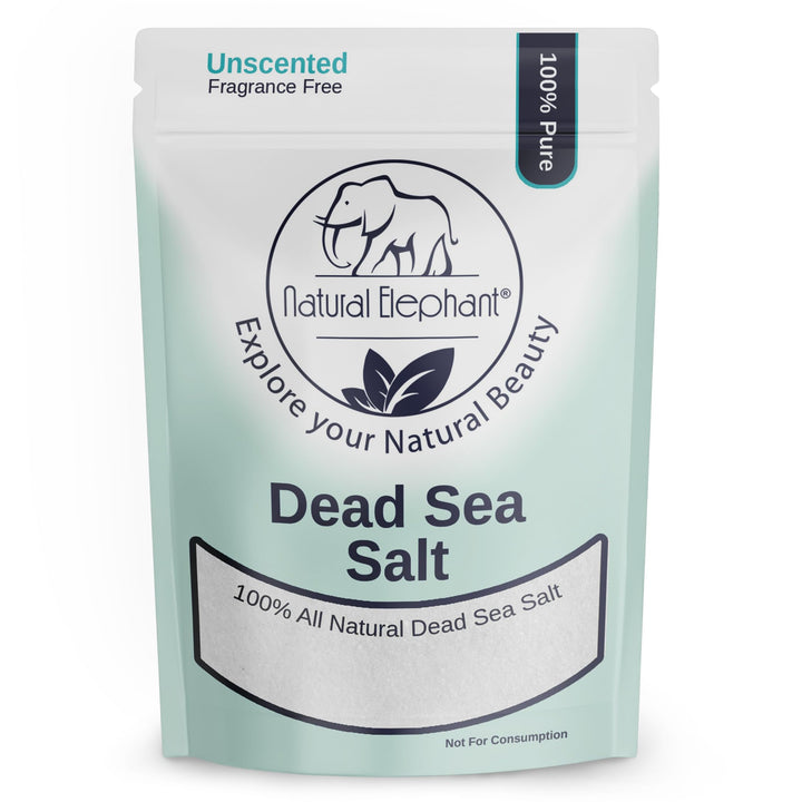 Natural Elephant Dead Sea Salt 100% Natural & Pure 1 lb, 2 lb, 5 lb, 10 lb Bag Fine Grain for Psoriasis Eczema Acne & other Dermatological Needs, 1 lb, 450 g