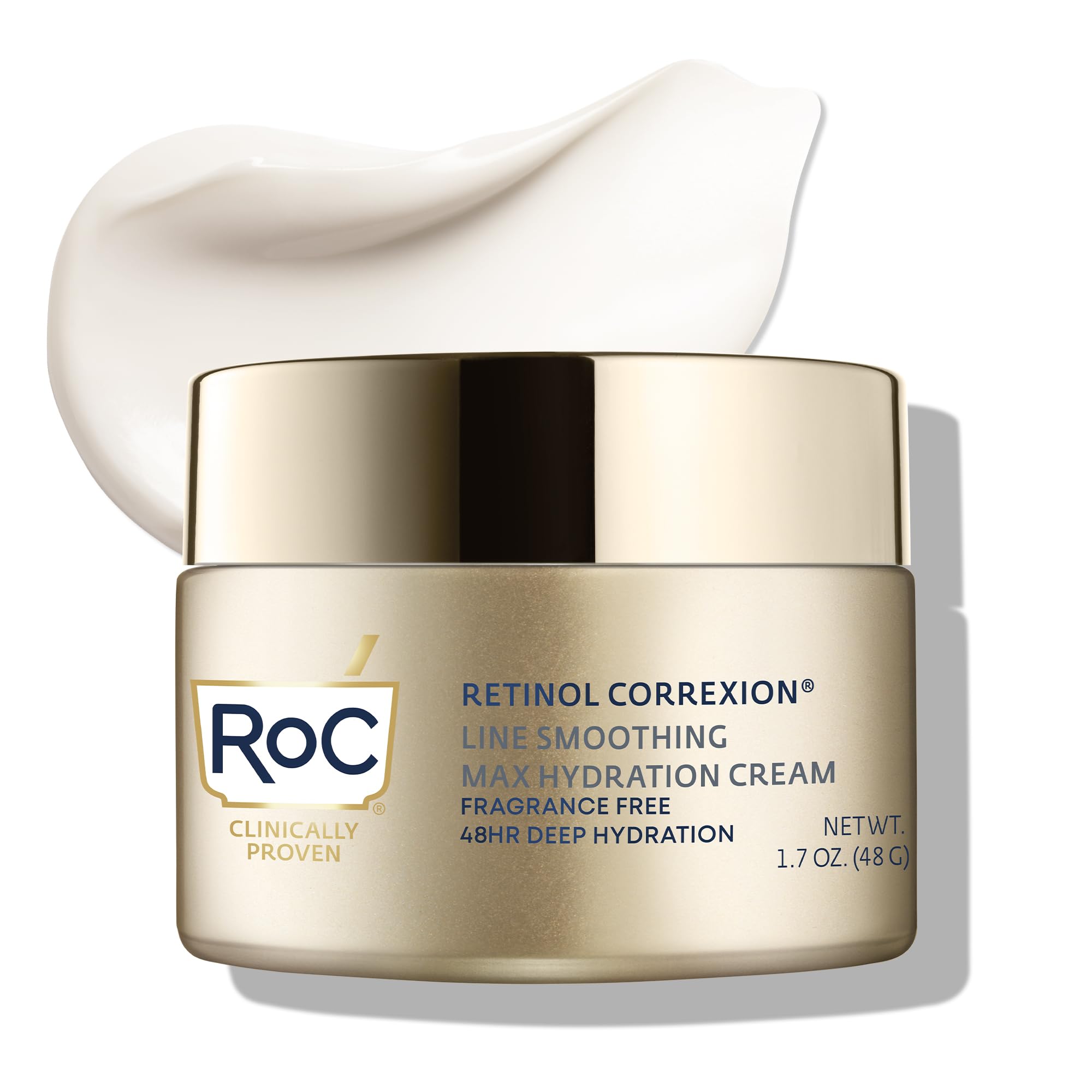 RoC Retinol Correxion Anti-Aging Creme For 24-Hour Deep Hydration, Advanced Anti-Wrinkle Moisturizer Made With Retinol & Hyaluronic Acid 1.7 Oz
