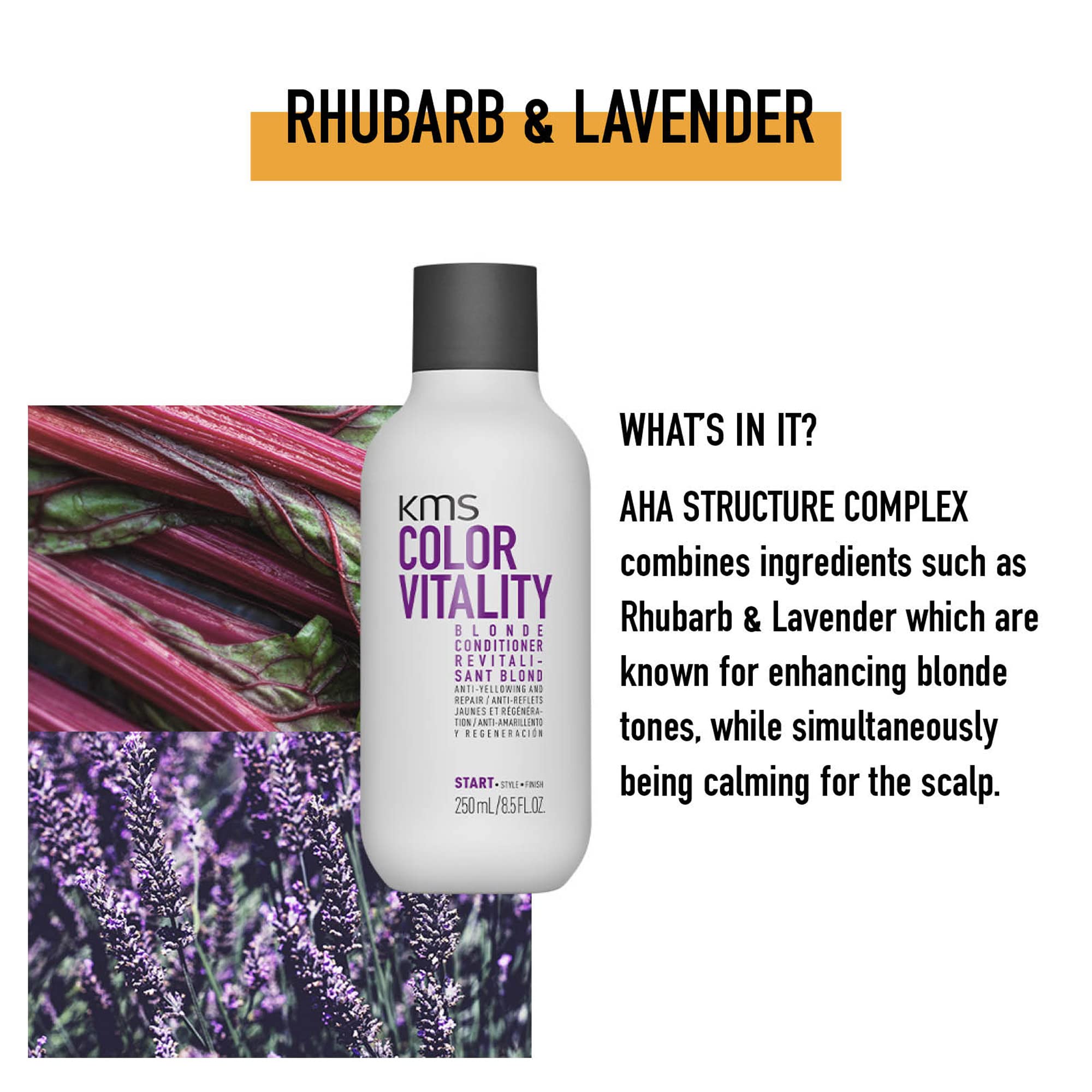 KMS Color Vitality Blonde Conditioner, Anti-Yellowing and Repair, 8.5 Ounce