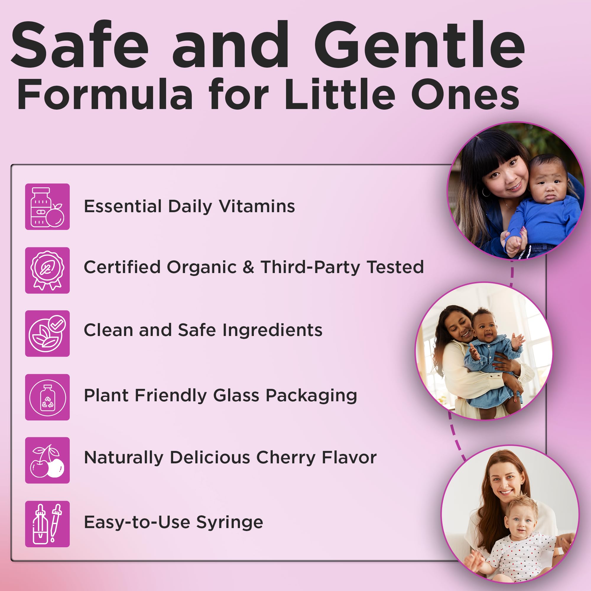 Wellements Organic Baby Multivitamin Drops (1 Fl Oz) - Cherry Flavor Liquid Multivitamins for Infants & Toddlers (2 Months+) - Toddler Vitamins for Immune Support*, Healthy Growth & Bone Development*