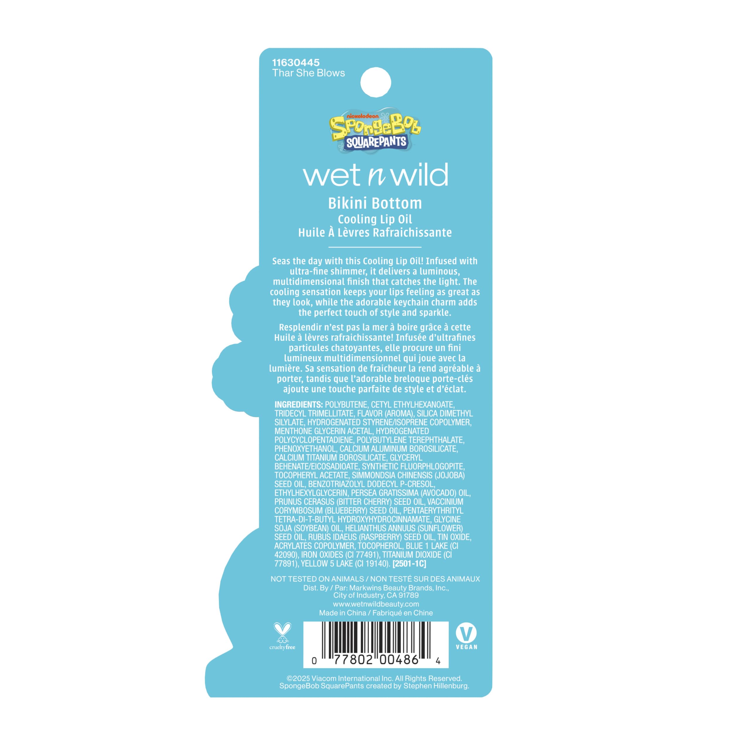 wet n wild Spongebob Bikini Bottom Cooling Lip Oil - Thar She Blows