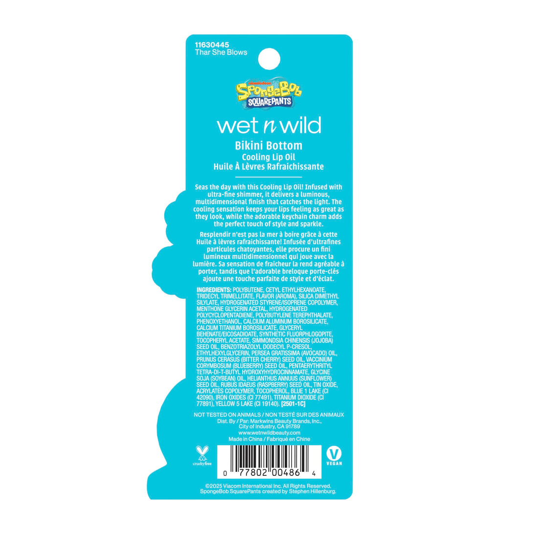 wet n wild Spongebob Bikini Bottom Cooling Lip Oil - Thar She Blows