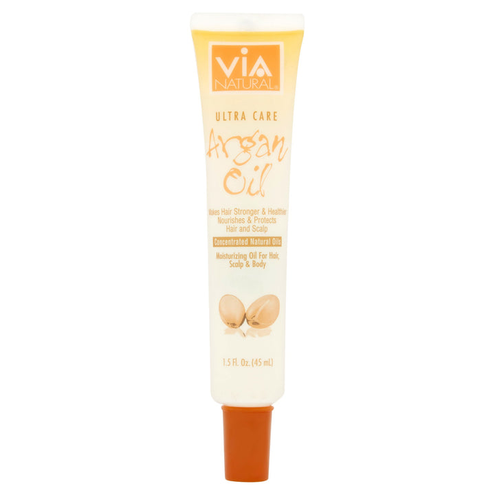 Via Natural Ultra Care Argan Oil Concentrated Natural Oil 1.5oz Promotes Hair Growth Makes Hair Stronger & Healthier By Universal Beauty Products, Inc.