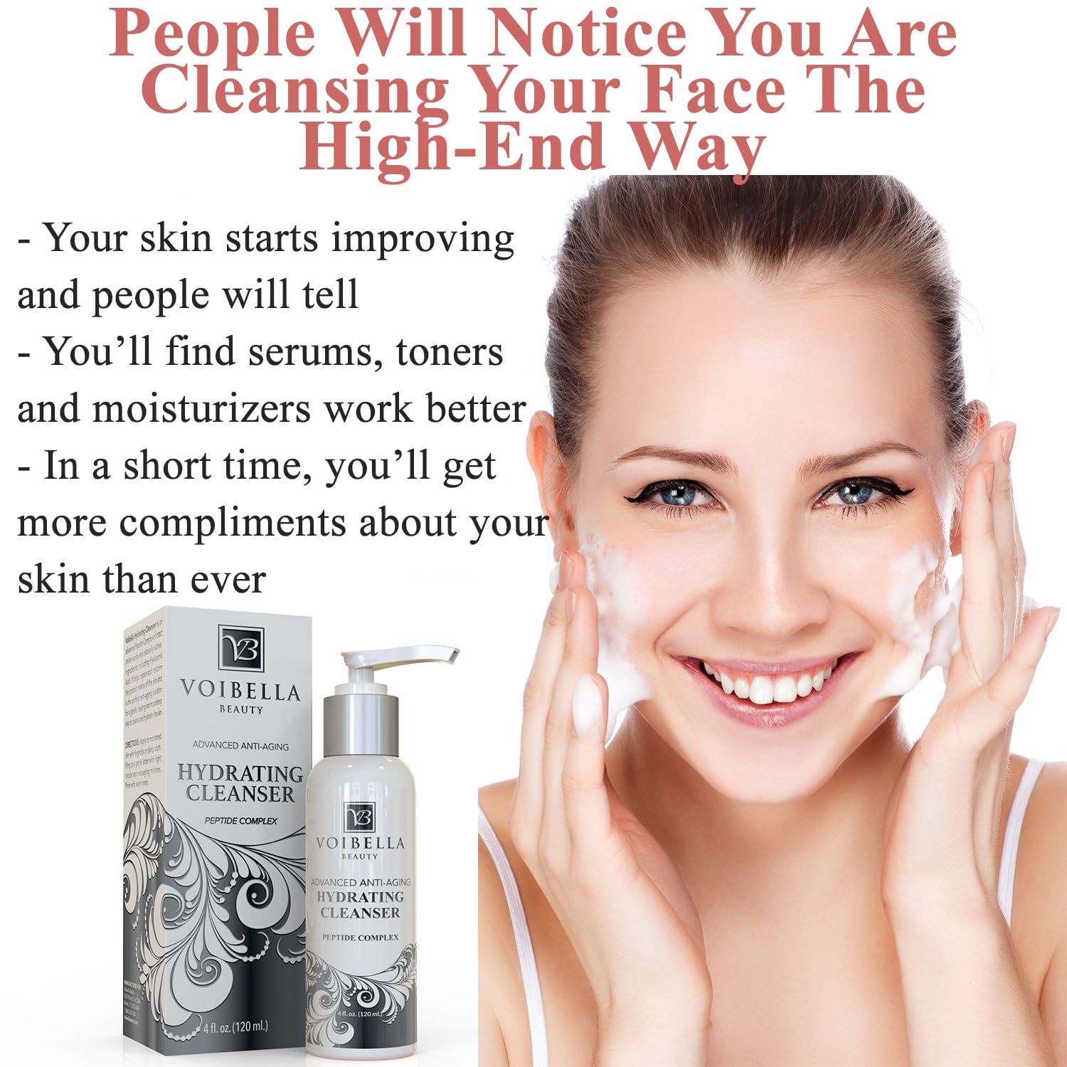 Anti-Aging Organic Face Wash For Women & Men - Our Hydrating Facial Foam Cleanser Is The Best Natural Cleansing Gel For A Gentle, Healing & Moisturizing Way To Clean, Repair & Soothe Dry Skin Daily