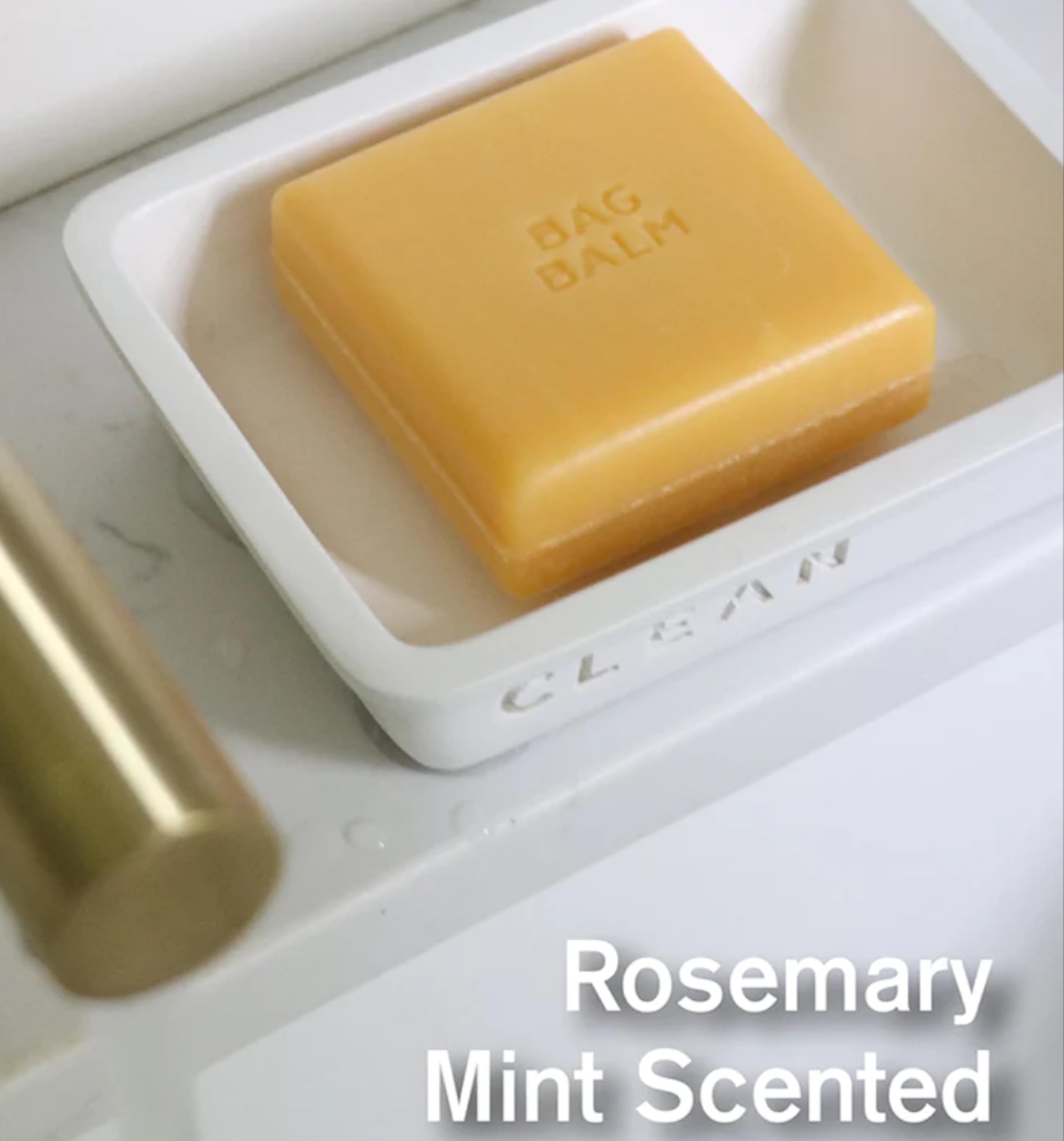Bag Balm Mega Moisturizing Soap Rosemary Mint 3.9 Ounce Bar (Value Pack of 3)