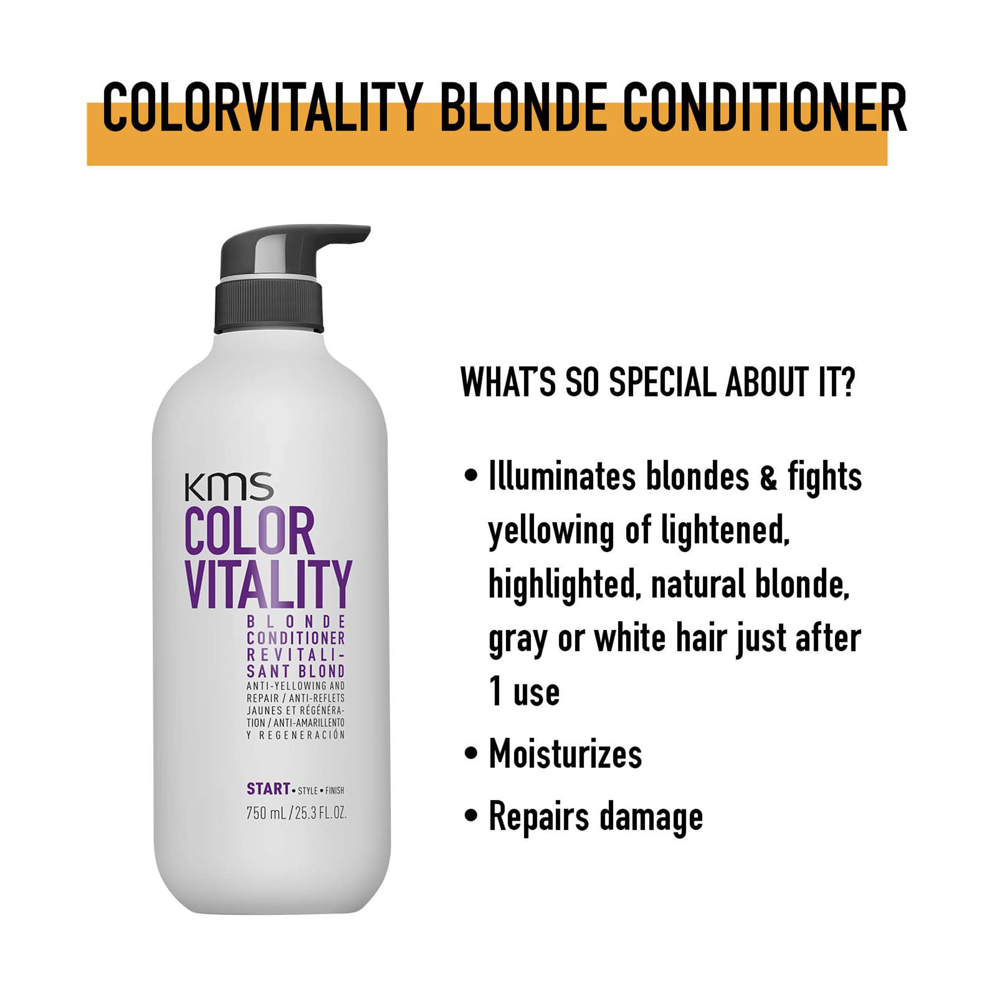 KMS COLORVITALITY Blonde Conditioner, 25.3 oz.