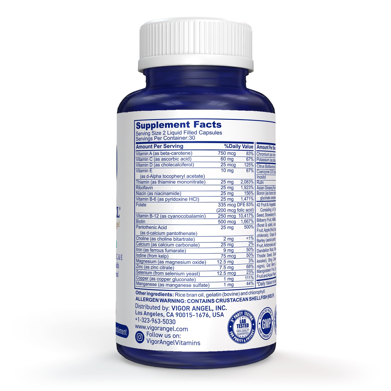 VIGOR ANGEL Multivitamin, 60 Liquid Capsules