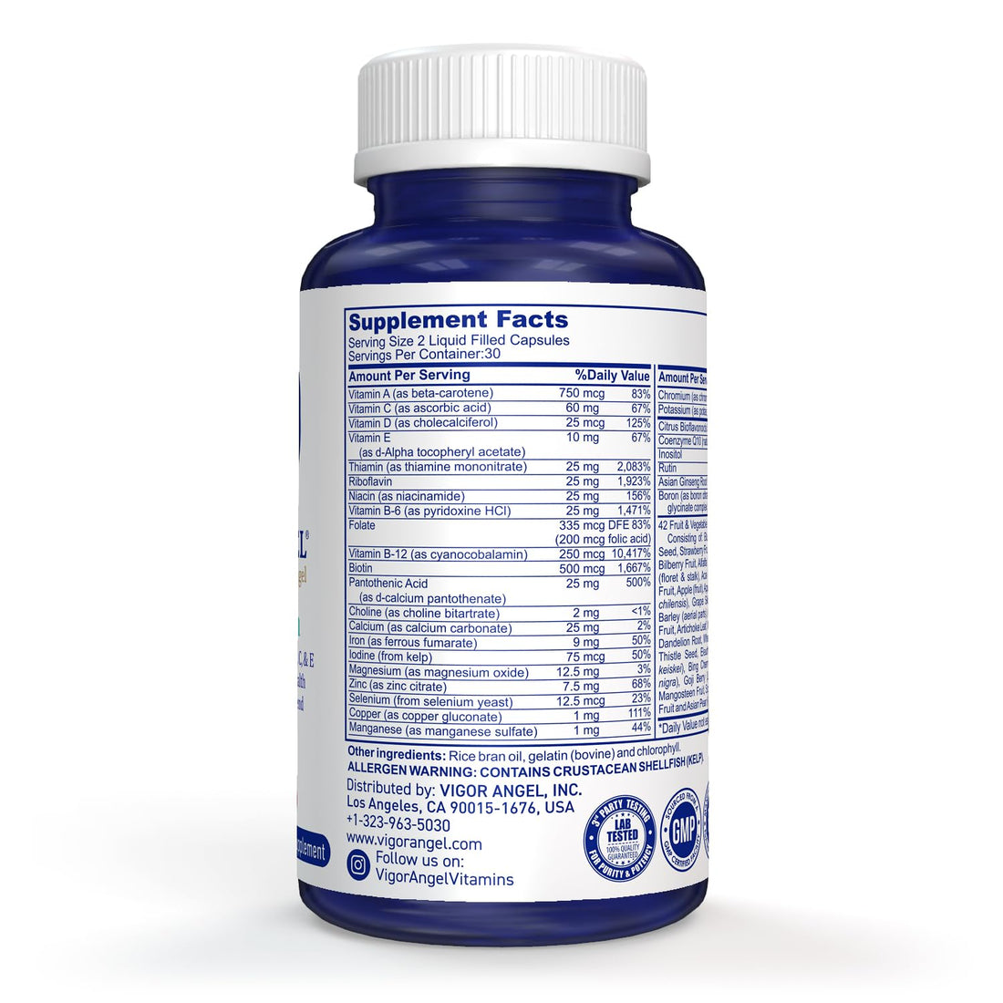 VIGOR ANGEL Multivitamin, 60 Liquid Capsules