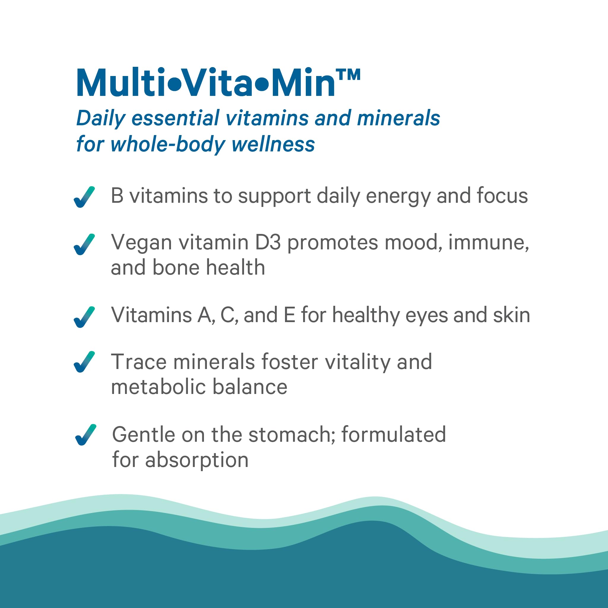PURE SYNERGY Multi·Vita·Min | Vegan Multivitamin Made with Organic Whole Foods | Twice Daily Supplement for Men and Women | Core Nutrients for Energy, Mood, Immune, and Bone Health (60 Tablets)