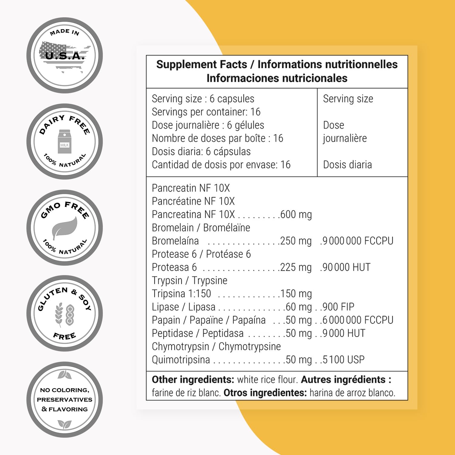 Supersmart - Systemic Enzymes (High Potency) - with Bromelain, Protease, Lipase, Trypsin, Chymotrypsin, Peptidase, Pancreatin - Proteolytic Enzymes Complex | Non-GMO & Gluten Free - 100 DR Capsules