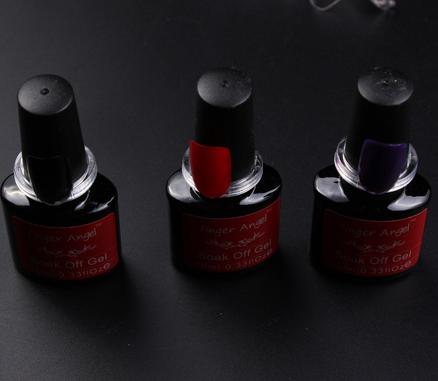 Finger Angel 100 Pcs Clear Polish Nail Display Uv Gel Colour Pops Display Nail Art Ring Style Nail Tips False Nails