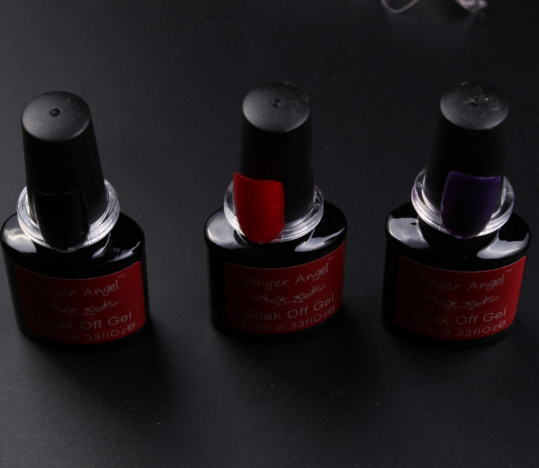 Finger Angel 100 Pcs Clear Polish Nail Display Uv Gel Colour Pops Display Nail Art Ring Style Nail Tips False Nails