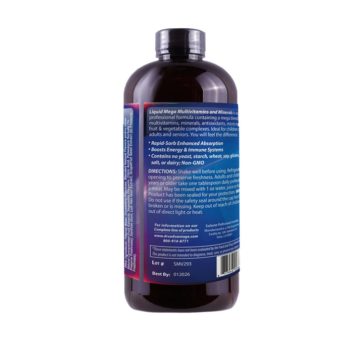 Drs Advantage - Liquid Mega MultiVitamins & Minerals 16oz. [Health and Beauty]
