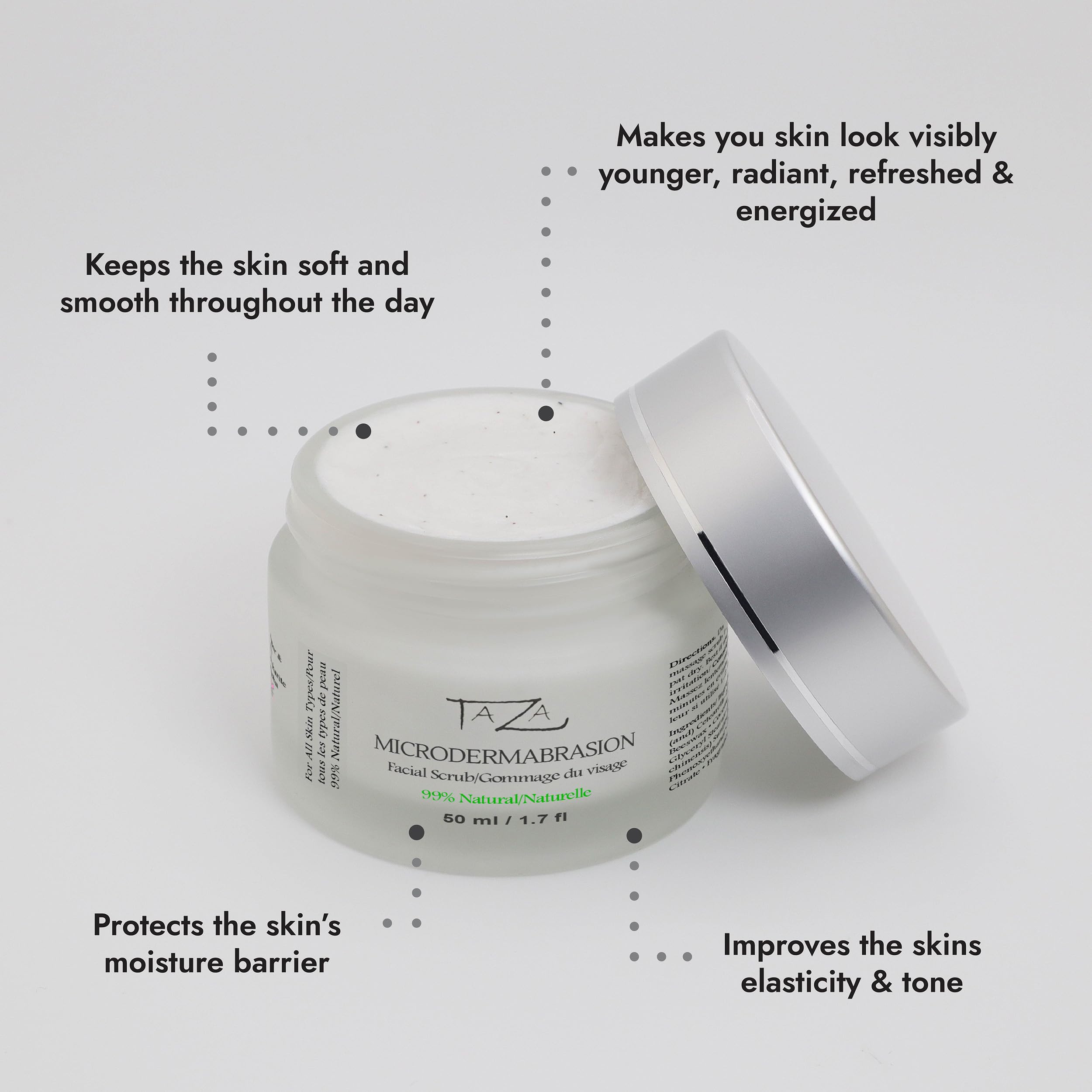 Premium Taza Natural Microdermabrasion Scrub