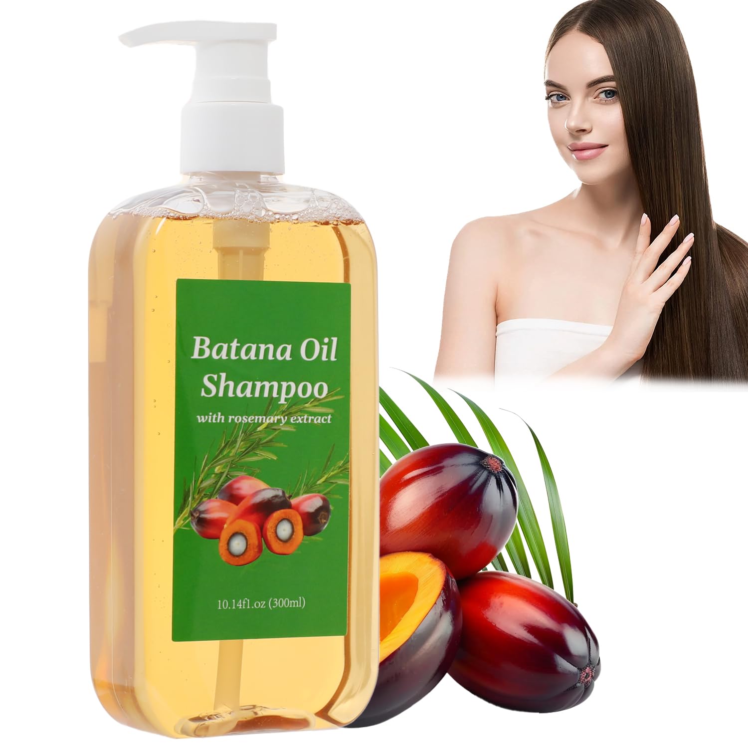 Shampoo De Batana, Rosemary Oil Shampoo,Batana Shampoo,Batana Shampoo with Rosemary Extract, Shampoo De Batana Para La Caida Del Cabello, Nourishing & Regenerating Hair-Soft and Fluffy for Men & Women