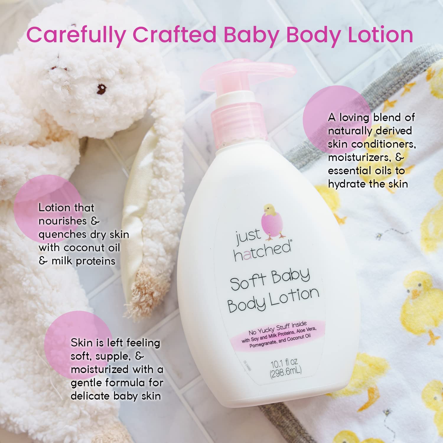 Just Hatched Soft Baby Body Lotion, 10.1 Ounce