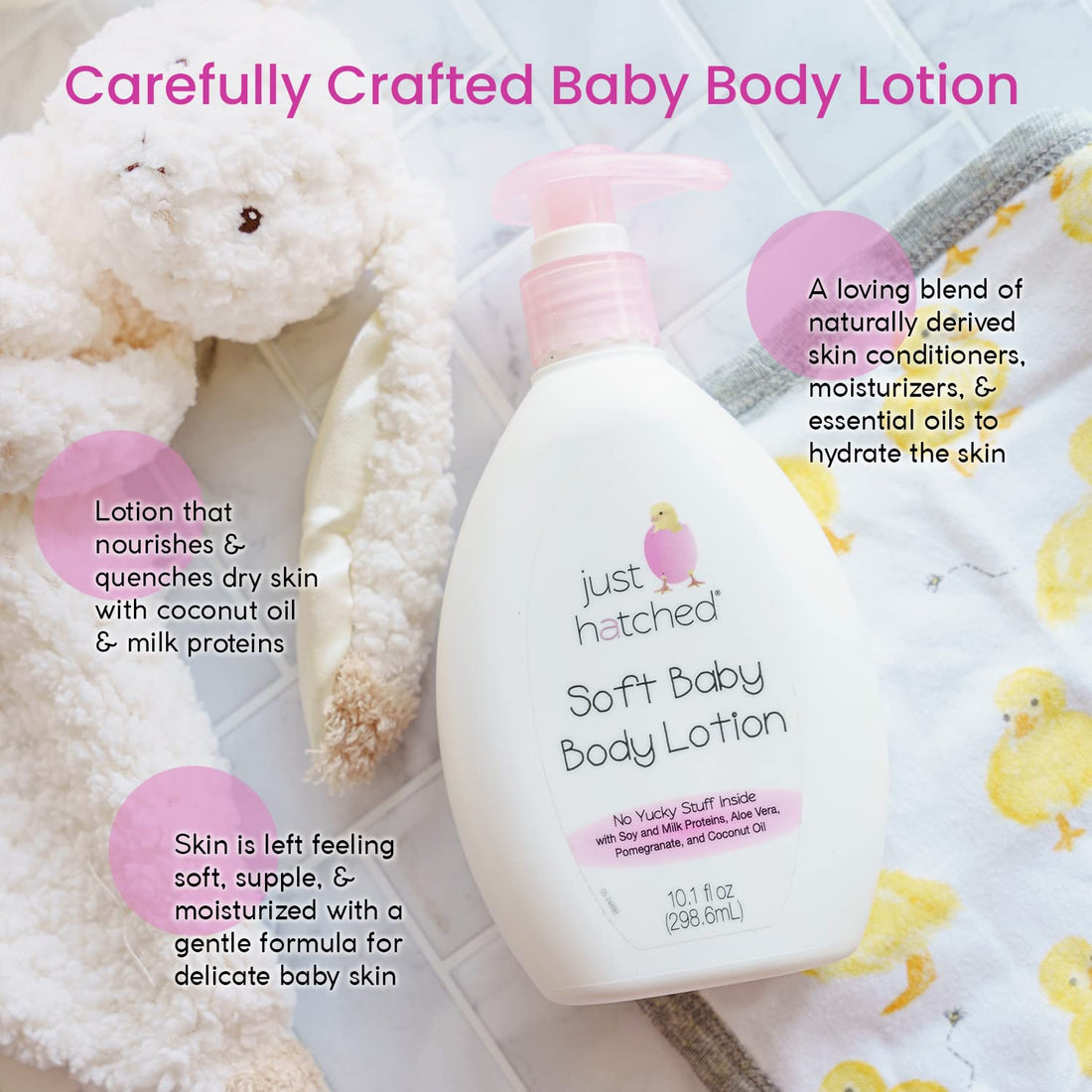 Just Hatched Soft Baby Body Lotion, 10.1 Ounce