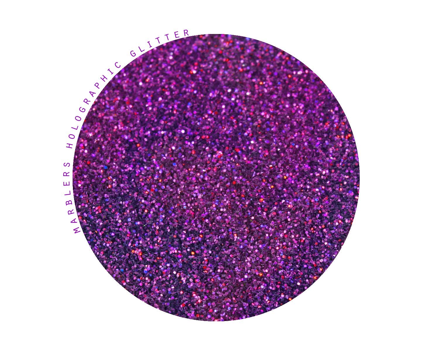 MARBLERS Holographic Glitter [Holo Magenta] 3oz (85g) | Fine | Non-Toxic, Vegan, Cruelty-Free | Face, Body, Eyeshadow, Hair, Festival, Party Makeup | Nail Art, Polish | Resin, Tumbler, Slime, Craft