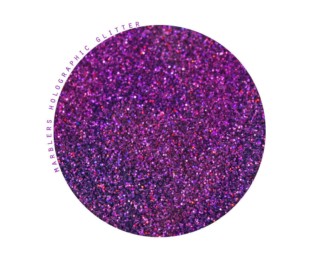 MARBLERS Holographic Glitter [Holo Magenta] 3oz (85g) | Fine | Non-Toxic, Vegan, Cruelty-Free | Face, Body, Eyeshadow, Hair, Festival, Party Makeup | Nail Art, Polish | Resin, Tumbler, Slime, Craft