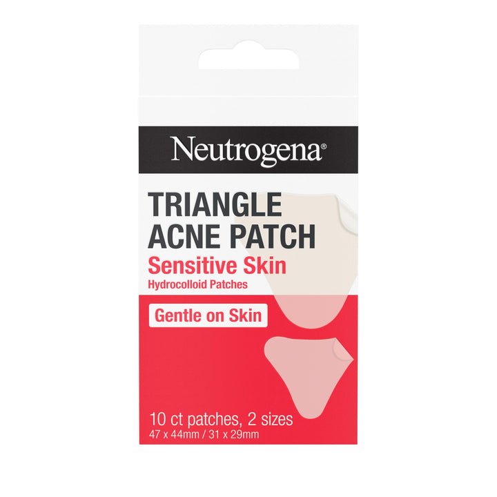 Neutrogena Triangle Acne Patches for Sensitive Skin, Small & Large Hydrocolloid Acne treatment Reduces the Look of Pimples & Blemishes in 6-8 Hours, Non-Medicated Patches, Two Sizes, 10 ct