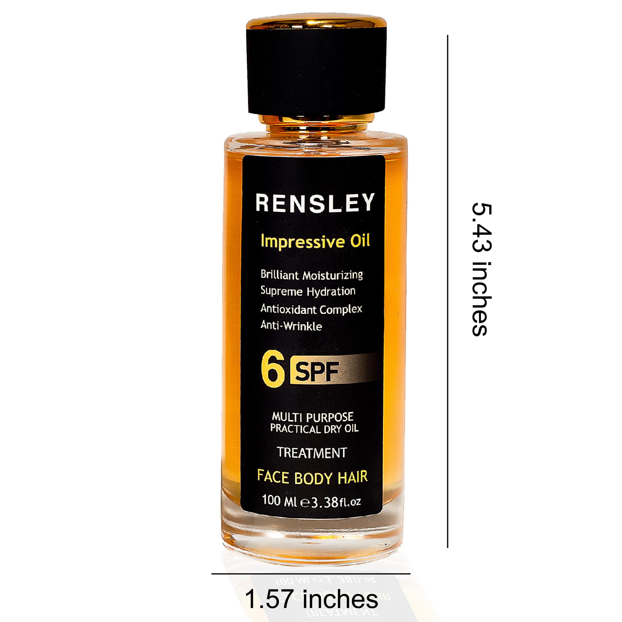 RENSLEY Skin Care Oil for Body, Face and Hair - Moisturizer, Multi-Purpose Anti-Aging Body Oil, Hair Oil, Cuticle Oil, Stem Cell Care – Anti Wrinkle - 3.38 ounce