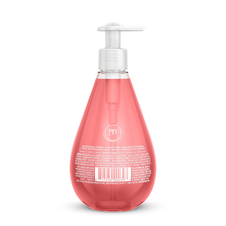 Method Naturally Derived Gel Hand Wash, Pink Grapefruit, 12 Ounce (Pack of 6)