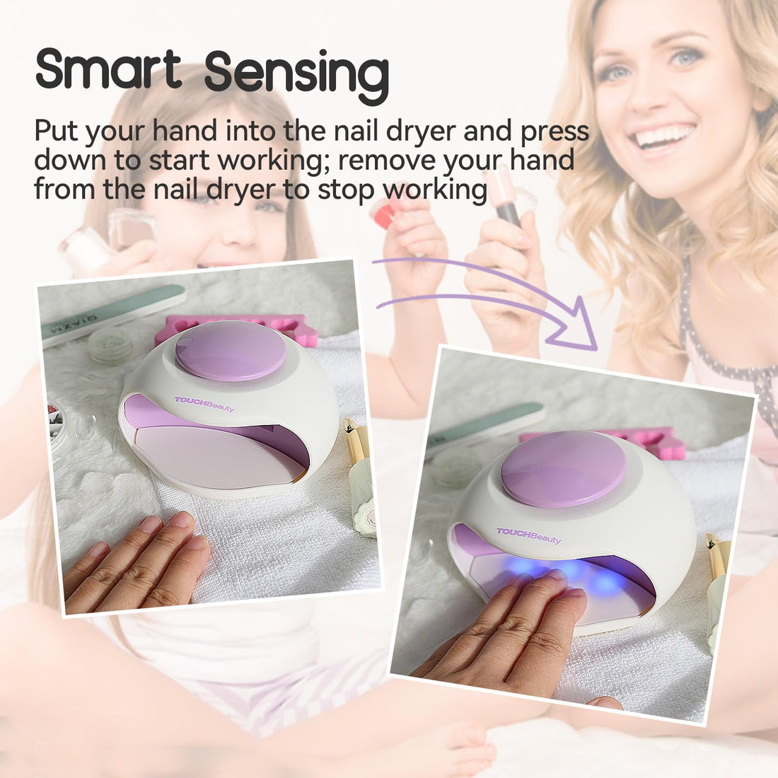 Touch Beauty Electric Nail Dryer With Wind Good For Regular Nail Polish Dryer