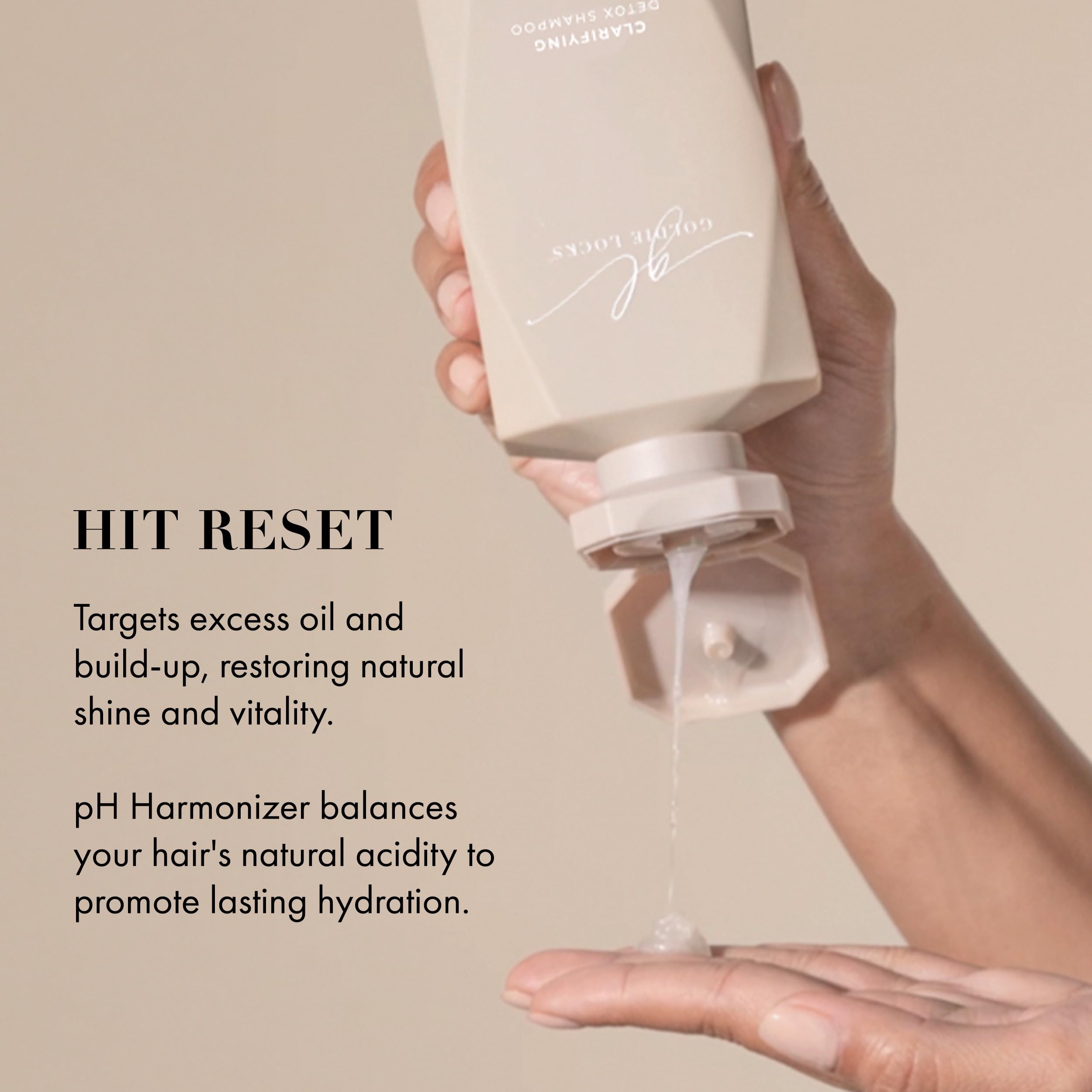 Goldie Locks Clarifying Detox Shampoo, Clarifying Hair Cleanser Safe for Extensions & Colored Hair, Removes Excess Buildup, Detoxifies Scalp & Strands, Deep Clean, Purifying, Oil Control, 8.4oz Bottle