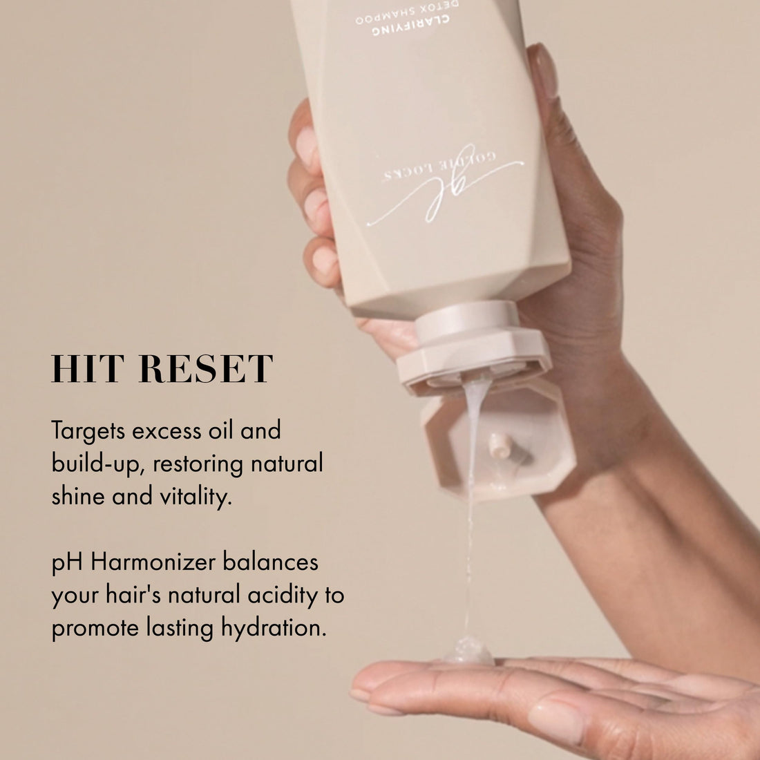 Goldie Locks Clarifying Detox Shampoo, Clarifying Hair Cleanser Safe for Extensions & Colored Hair, Removes Excess Buildup, Detoxifies Scalp & Strands, Deep Clean, Purifying, Oil Control, 8.4oz Bottle