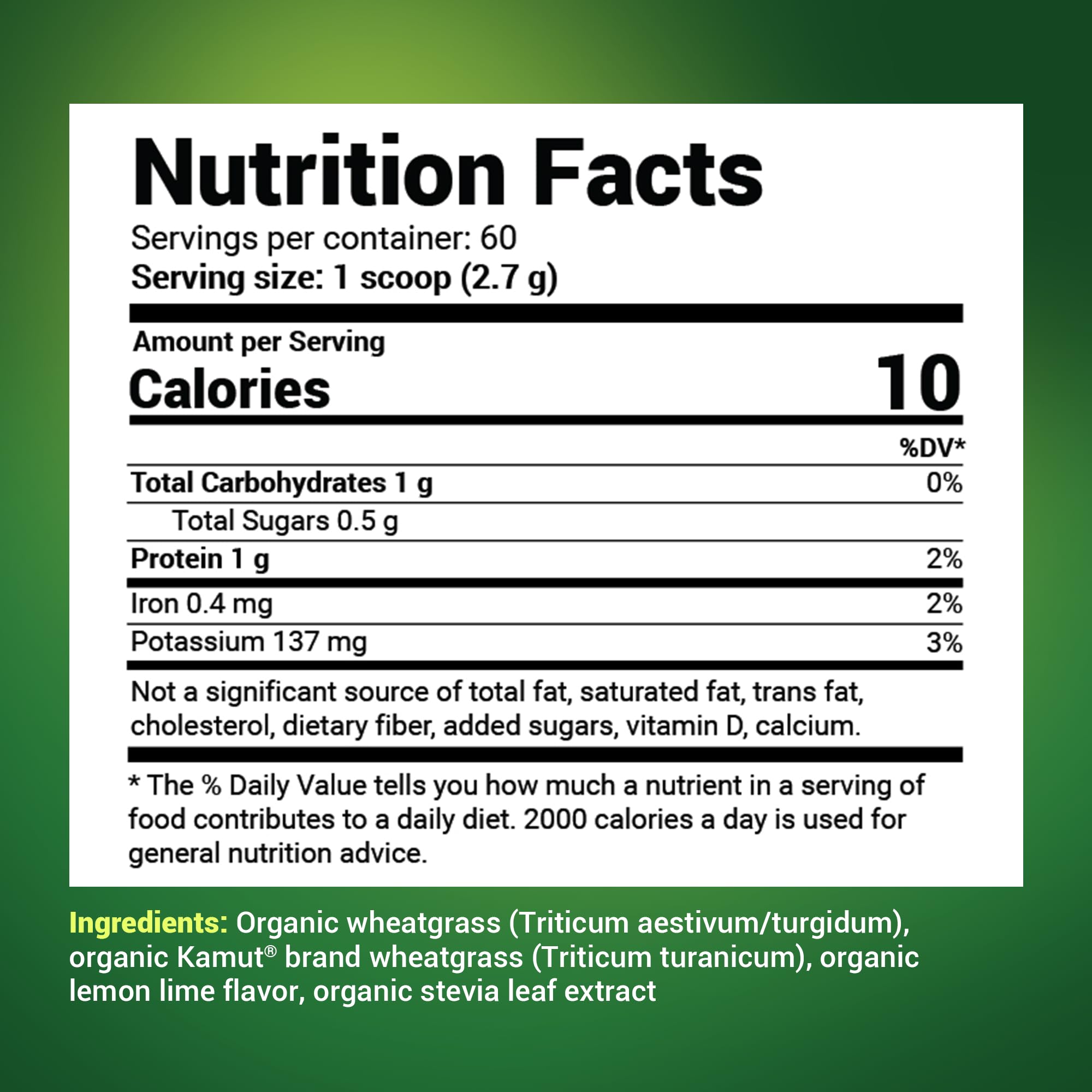 Dr. Berg USDA Certified Organic Green Powder Superfood (60 Servings) - Made with Raw Wheatgrass Powder, Chlorophyll, Trace Minerals & Natural Enzymes - Non-GMO Green Superfood Powder - Lemon Flavor