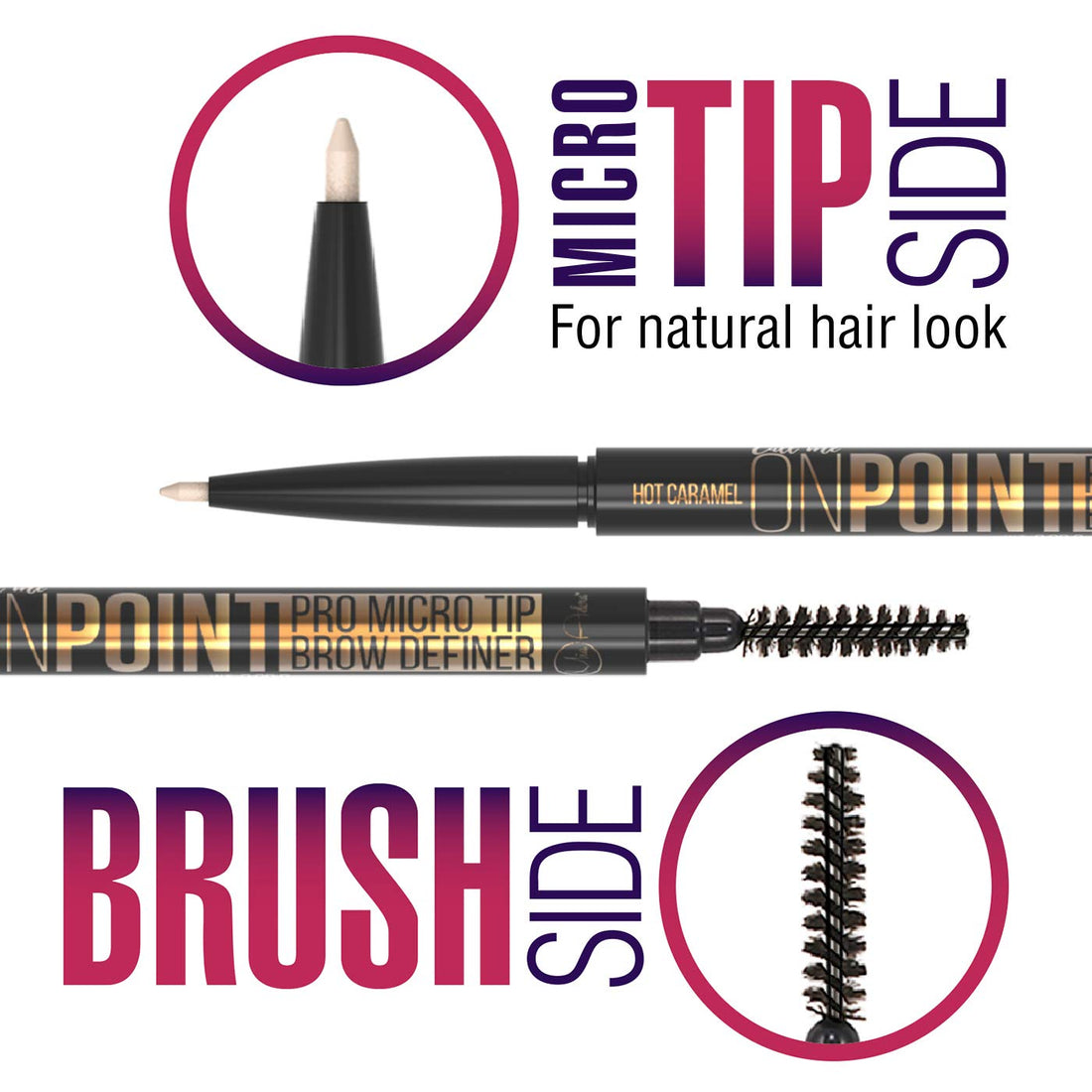 Best MICRO TIP Brow Definer Pencil - Waterproof & Smudgeproof ALL DAY WEAR - Cruelty FREE - Ultra Fine EXTRA Precision - Retractable Eyebrow Pencil - No Sharpener Needed - (LIGHT Brown)