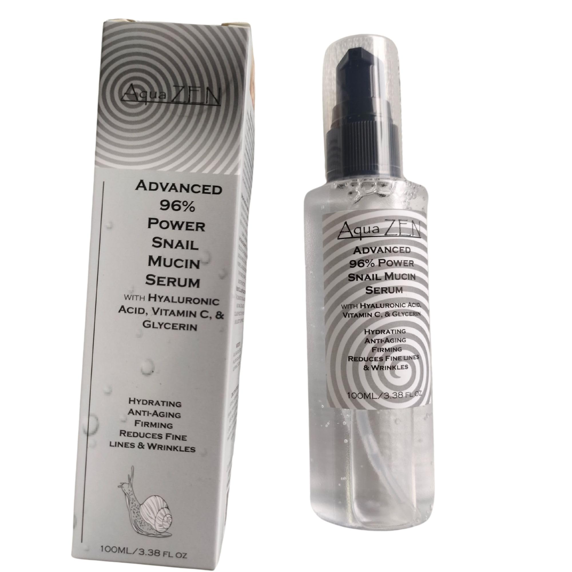Advanced Snail Mucin Serum with Vitamin C & Hyaluronic Acid | Hydarates, Nourishes, & Rejuvenates Skin - Anti Aging, Brightening, & Evens Skin Tone | Korean Skincare