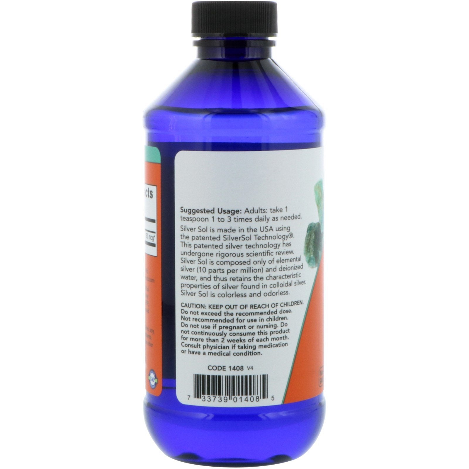 Now Foods Silver Sol 10 PPM Liquid, 8 Ounce