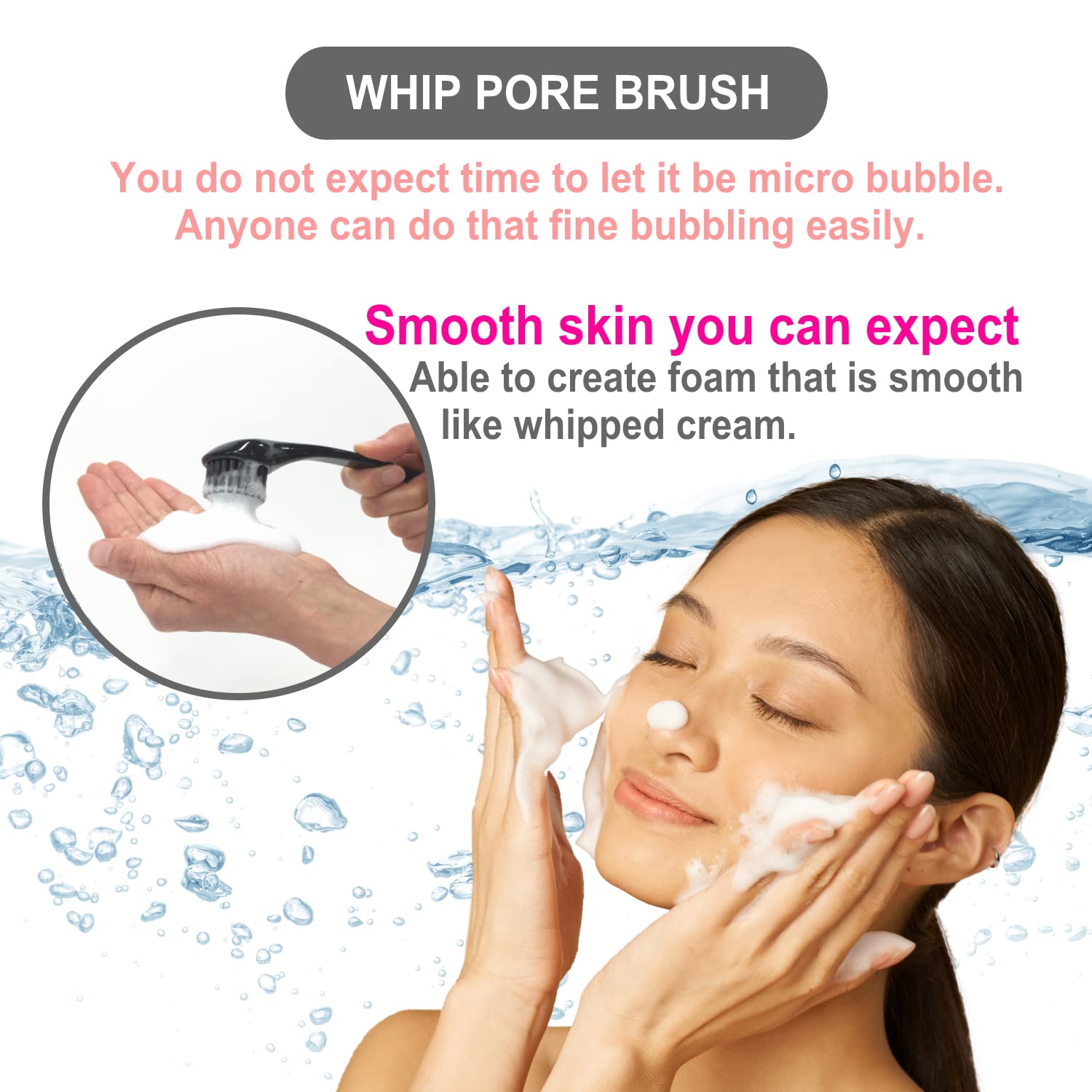 Japanese Soft ''Whip Pore'' Face Cleansing Brush by VESS