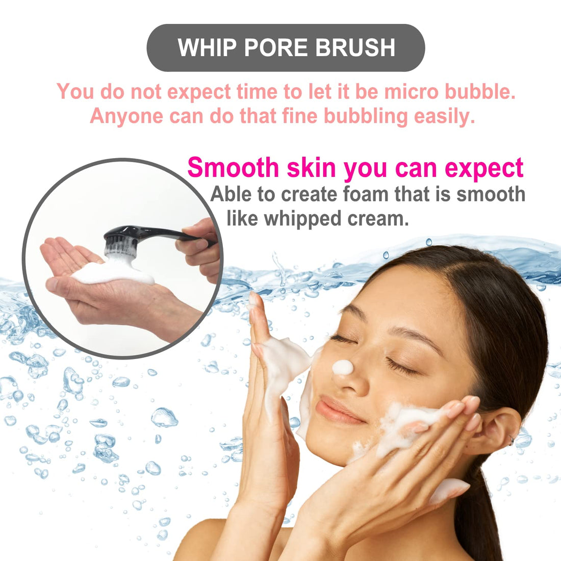 Japanese Soft ''Whip Pore'' Face Cleansing Brush by VESS