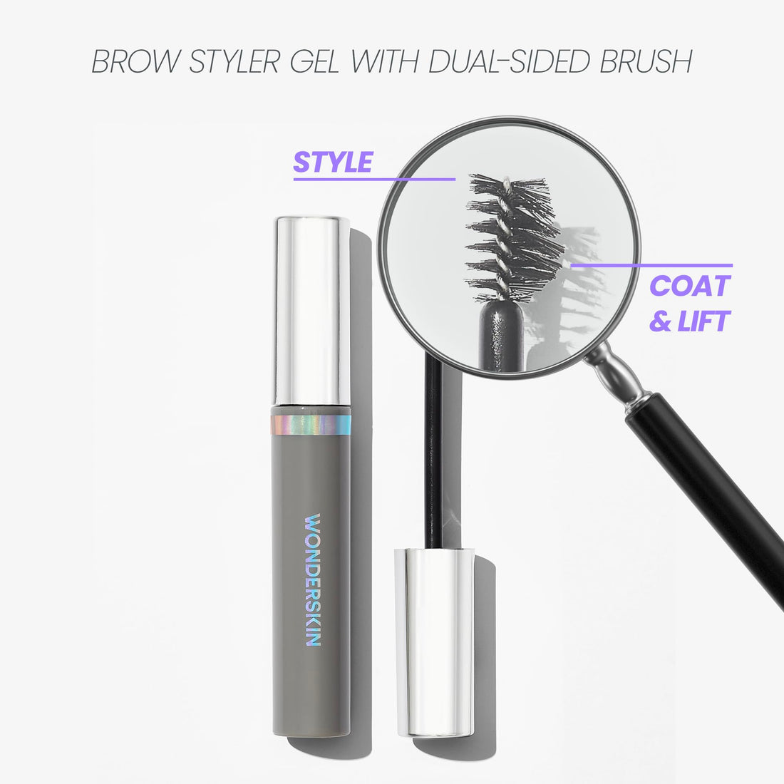 Wonderskin Wonder Blading Brow Styler Gel, Long Lasting Clear Eyebrow Gel, Lightweight and Volumizing Brow Styler