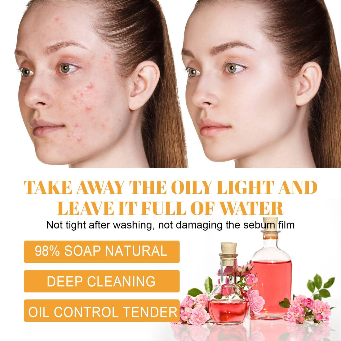 HOYGI Turmeric Face Wash, Turmeric Facial Cleanser, Turmeric Foaming Cleanser for All Skin, 3.38 Fl Oz/pcs
