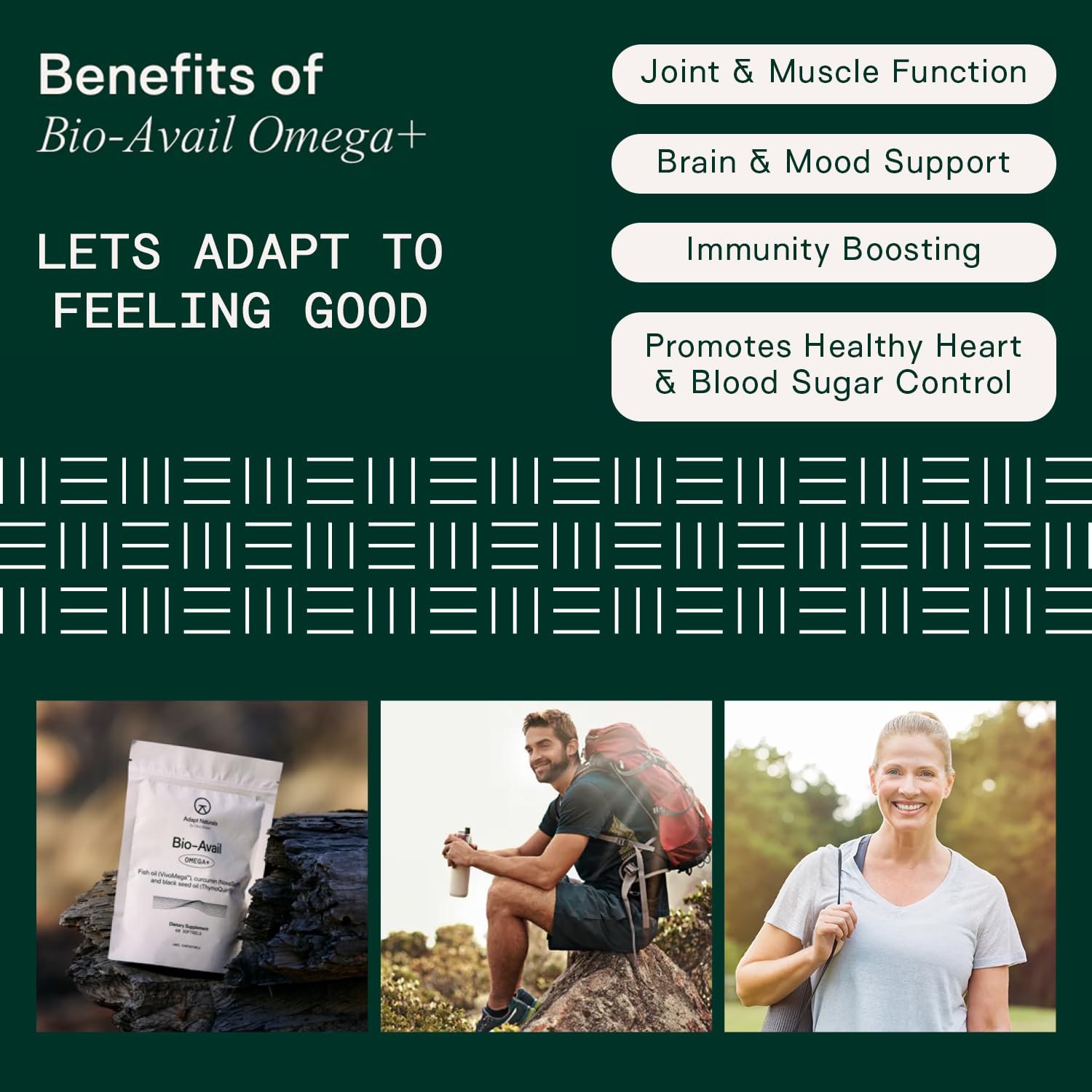 Adapt Naturals Omega 3 Fish Oil Supplement with Bioavailable Curcumin & Black Seed Oli, 1,500mg Fish Oil EPA DHA Omega 3 Fatty Acids to Support Joints, Muscles & Heart | Unflavored - 30 Days Supply