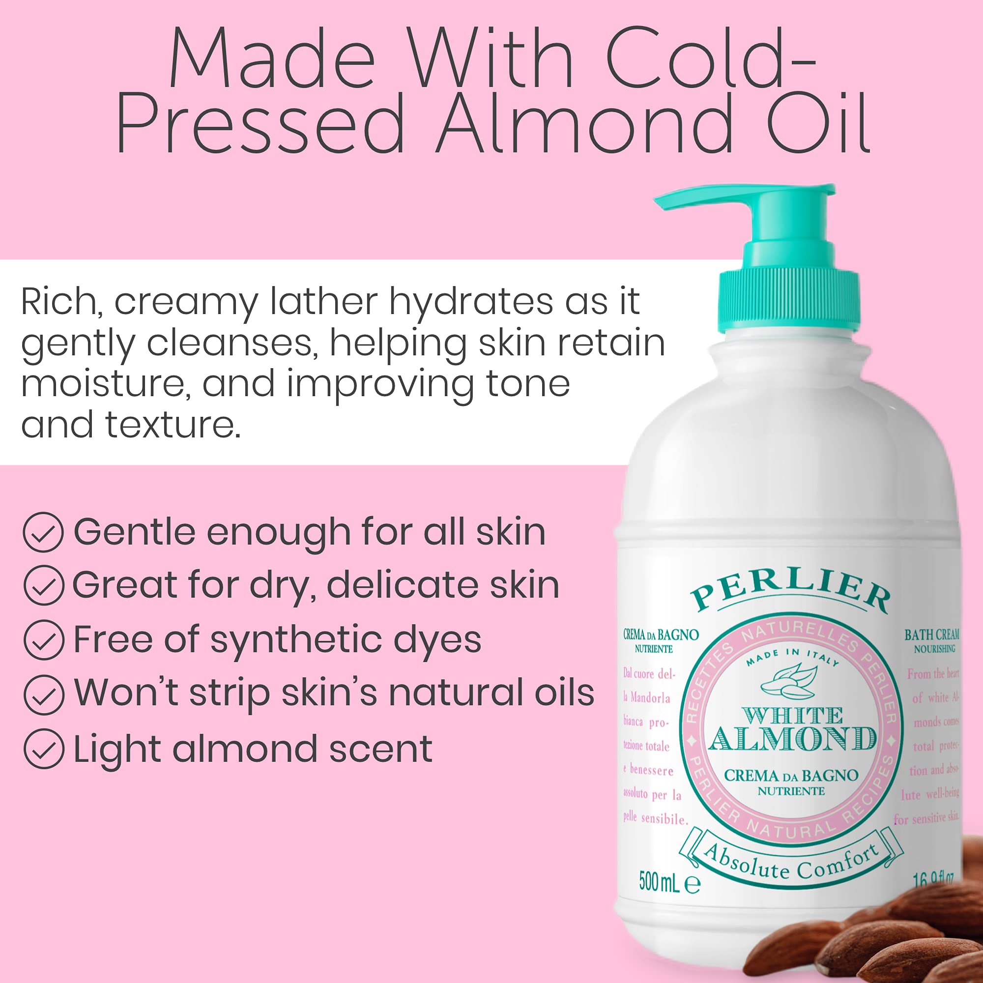 Perlier White Almond Absolute Comfort Bath Cream