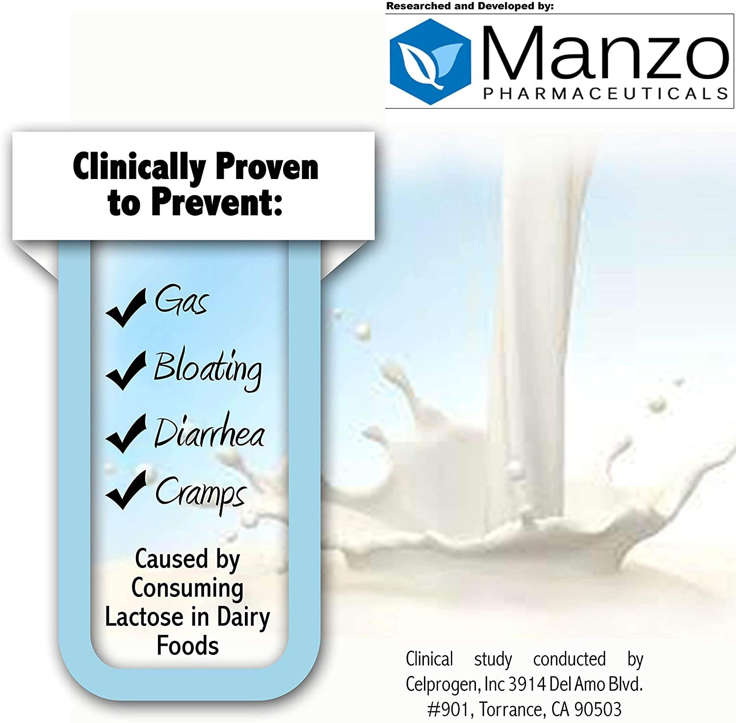 Lacto-Freedom Probiotic for Lactose Intolerance. 7 Day Supply Provides Months of Relief - Helps Digest Lactose in Dairy - Lactase Producing Probiotic - 21 Caps