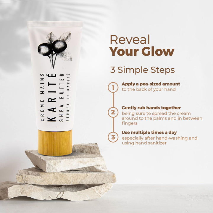 Karité Crème Mains Nourishing Hand Cream for Dry Hands | Shea Butter, Organic Jojoba & Rosehip Oil Blend | Dermatologist-Formulated and Approved | Cruelty-Free, Hypoallergenic Vegan Hand Cream