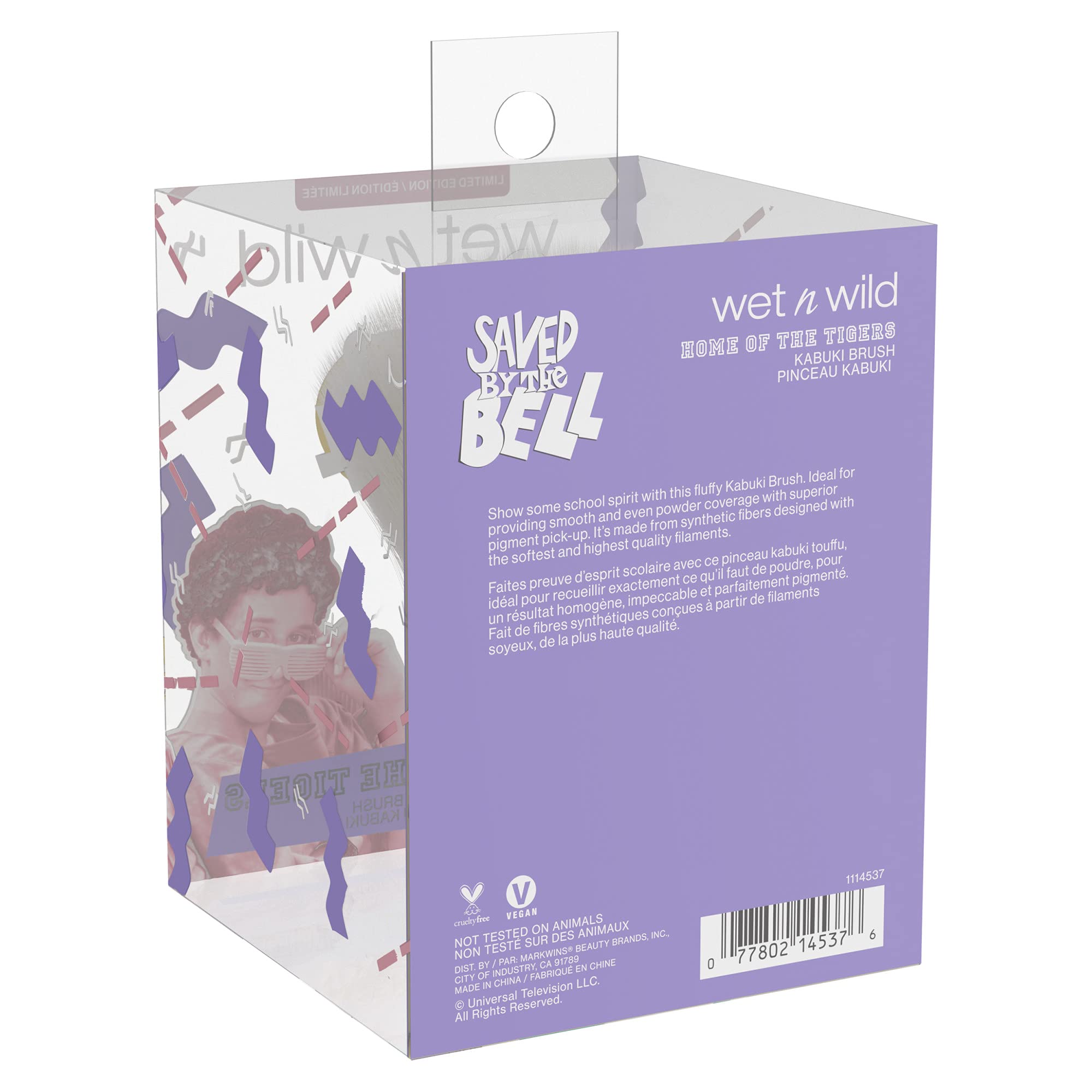 wet n wild The Bell Home of the Tigers Kabuki Brush, Round Top Kabuki Blending Brush for Liquid, Powder, Cream Foundation, (1114537)