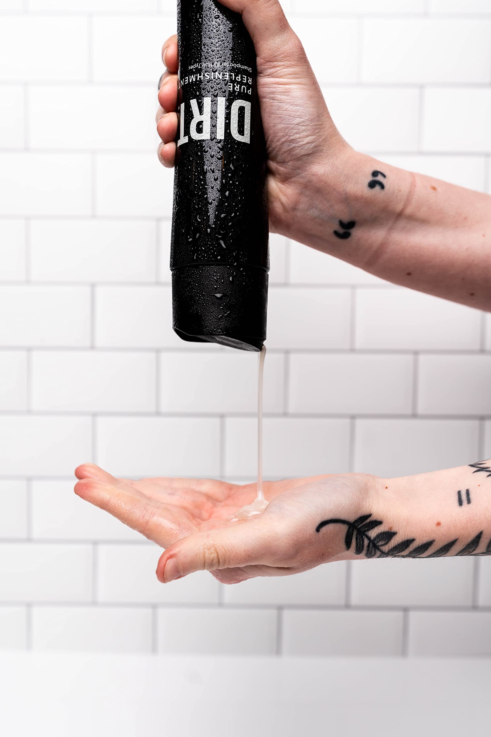 DIRT- Pure Replenishment- Shampoo- 8.5 oz- Vegan- All Hair Types- Straight, Fine, Curly, Frizzy, Wavy, Thick- Unisex Product for Men and Women- Ultra-Rich Shampoo replenishes with skincare-grade ingredients- Balances hair pH with lactic acid- Rebalan