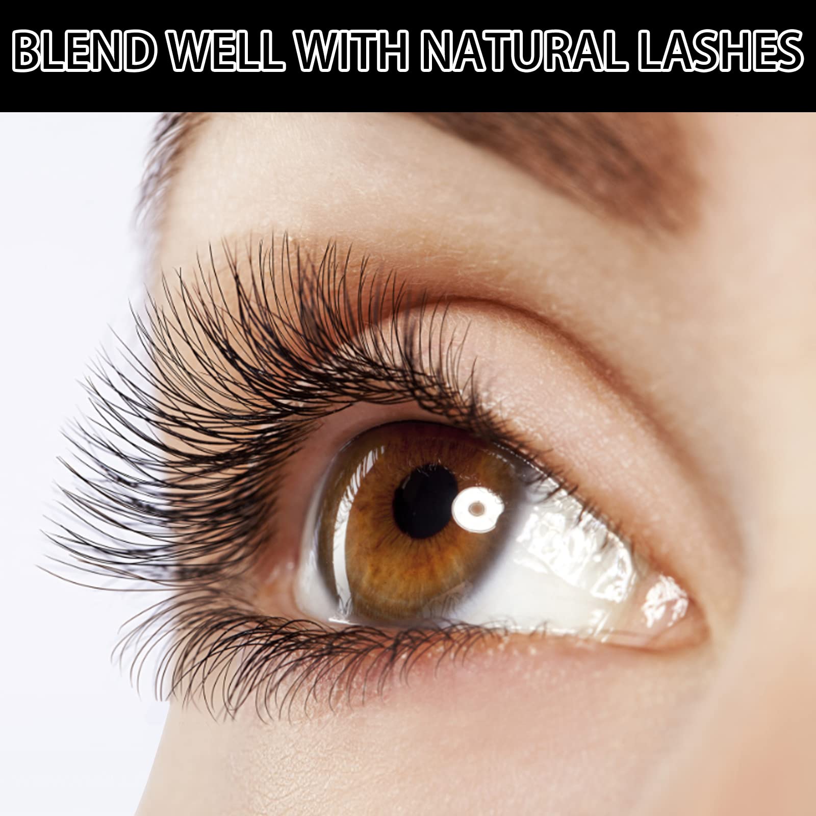 Teenitor Mink Lashes False False Eyelashes Natural Look Fake Lashes, Wispy Mink Lashes Faux Fluffy Eyelashes Mink Eyelashes Pack with Brush, Applicator